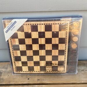 Sealed The Cardinal Woodfield Collection Checkers Wooden Game Board Wood New
